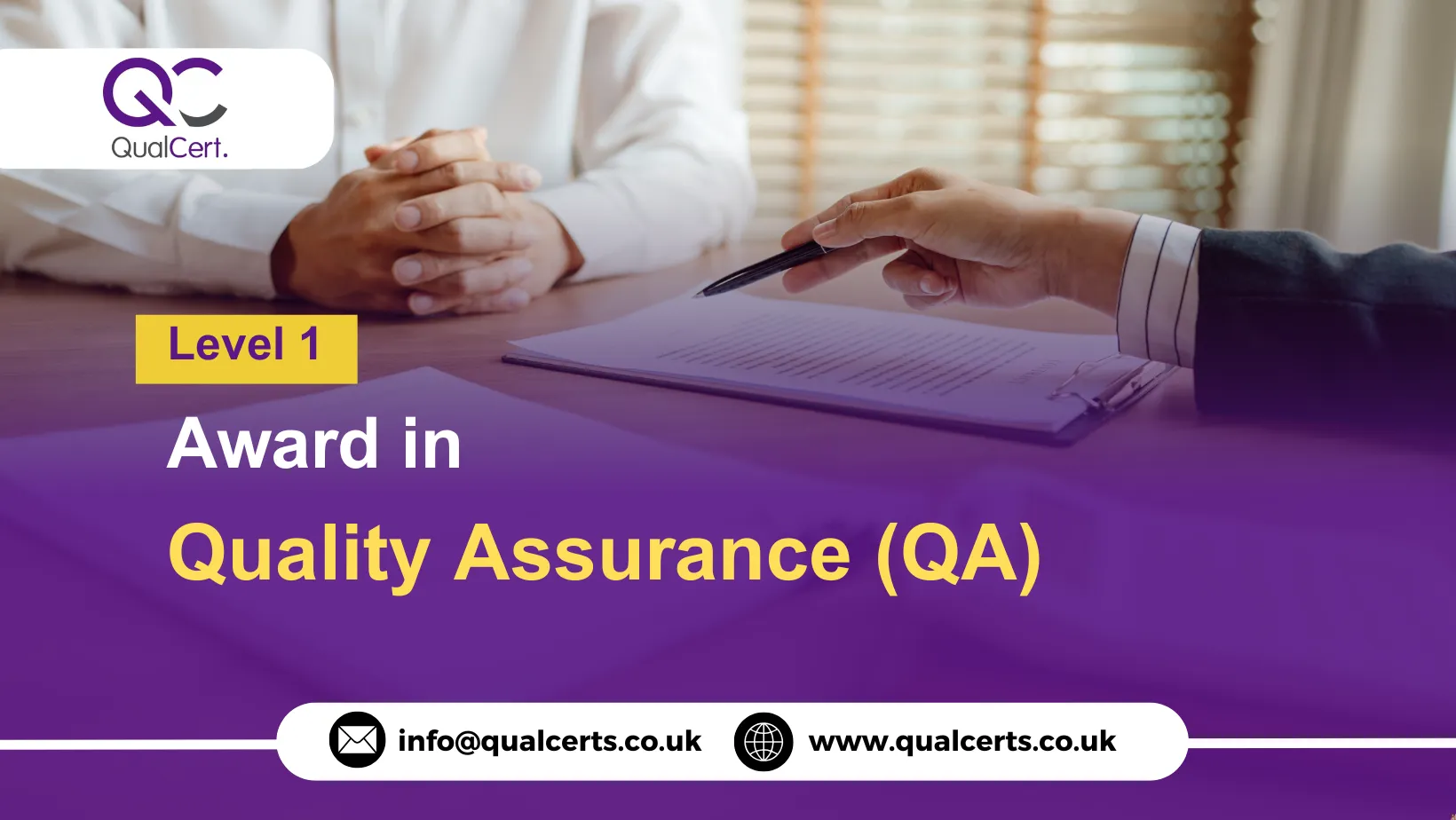 QualCert Level 1 Award in Quality Assurance (QA)