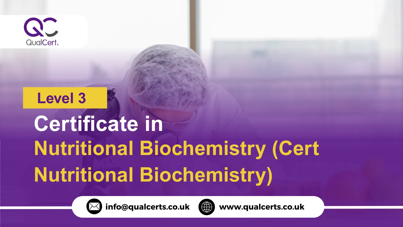 QualCert Level 3 Certificate in Nutritional Biochemistry (Cert Nutritional Biochemistry)