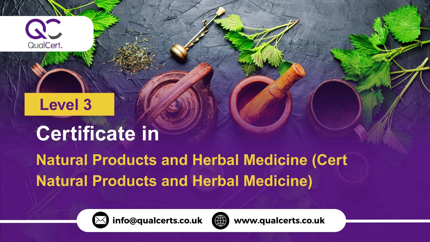 QualCert Level 3 Certificate in Natural Products and Herbal Medicine (Cert Natural Products and Herbal Medicine)