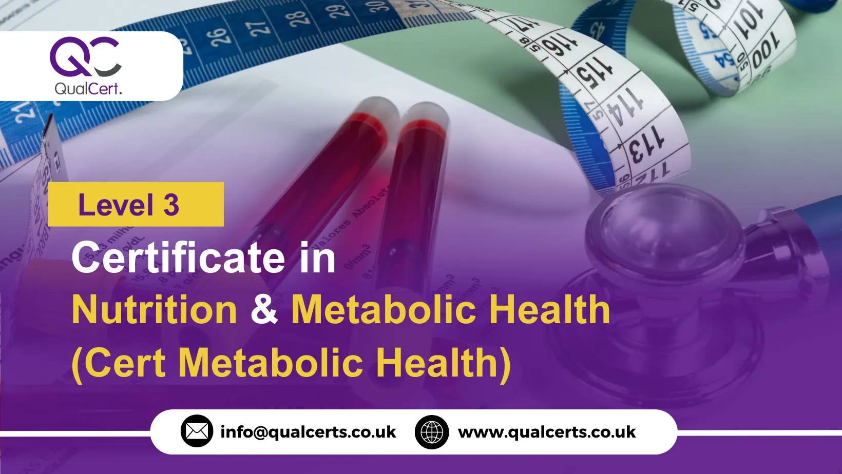 QualCert Level 3 Certificate in Nutrition and Metabolic Health (Cert Metabolic Health)