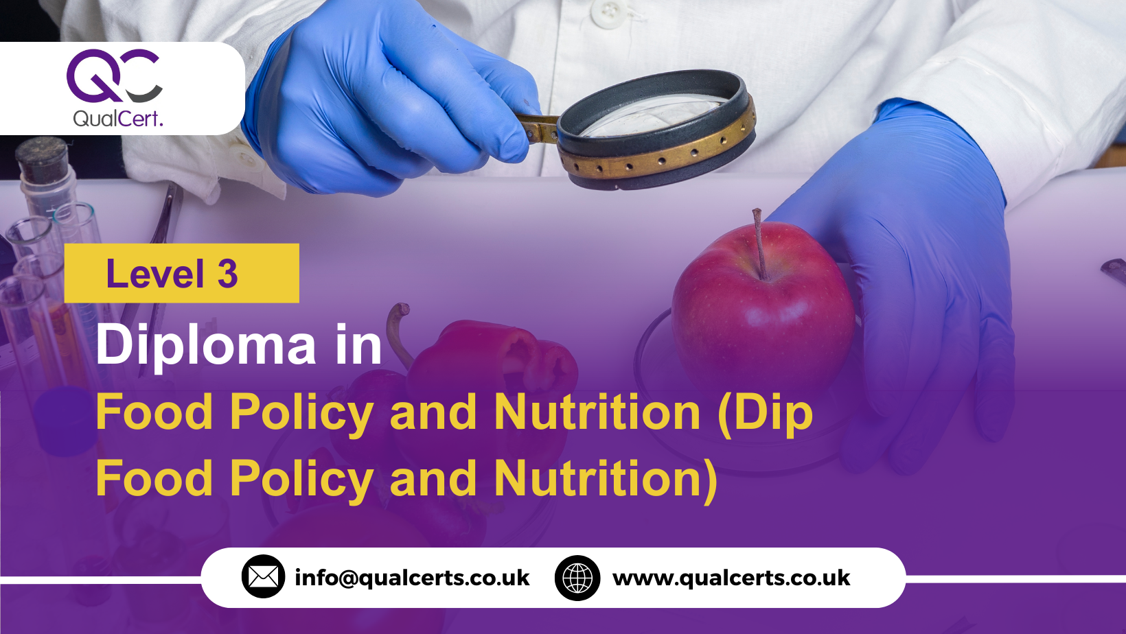 QualCert Level 3 Diploma in Food Policy and Nutrition (Dip Food Policy and Nutrition)