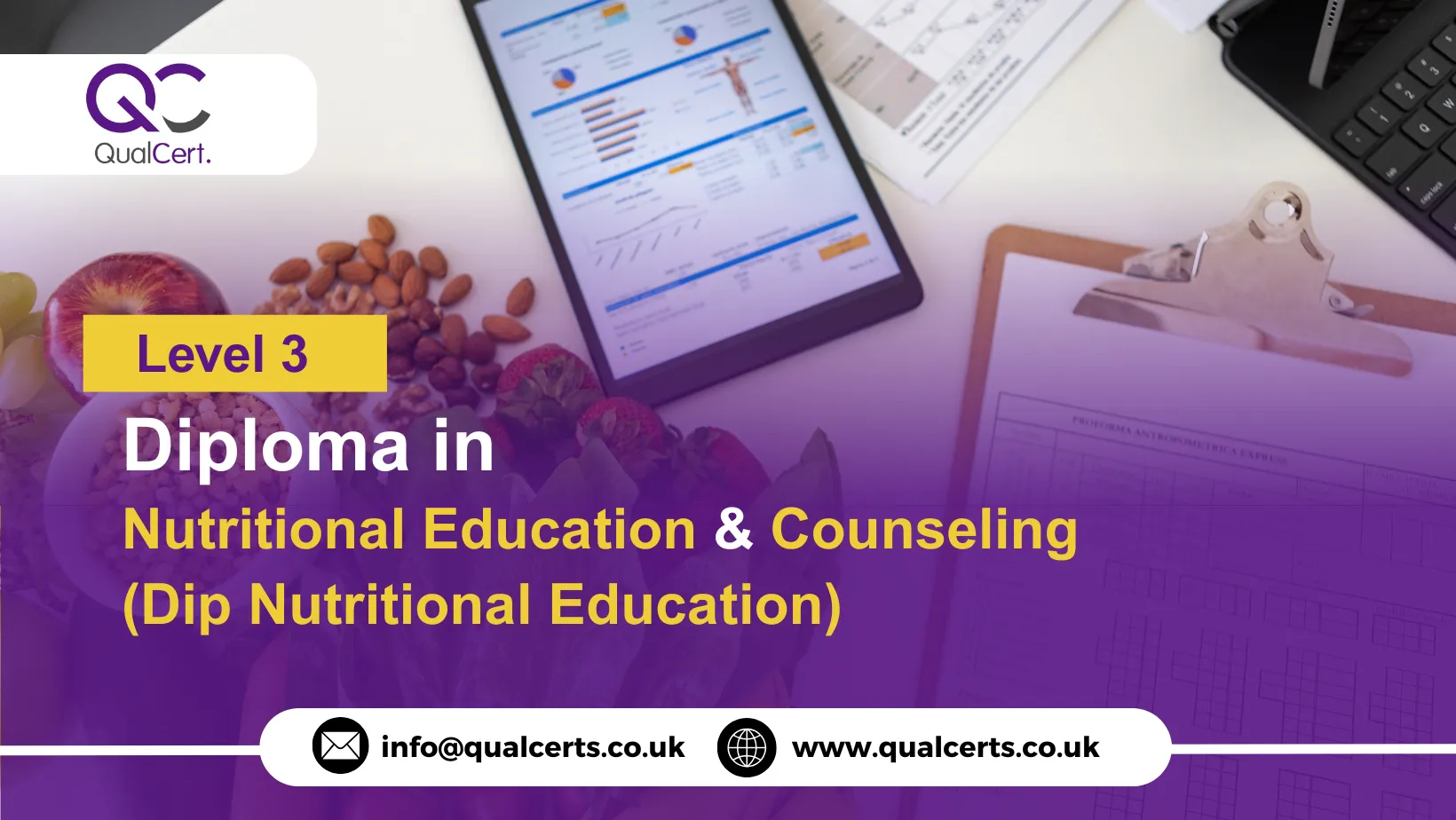 QualCert Level 3 Diploma in Nutritional Education and Counseling (Dip Nutritional Education)