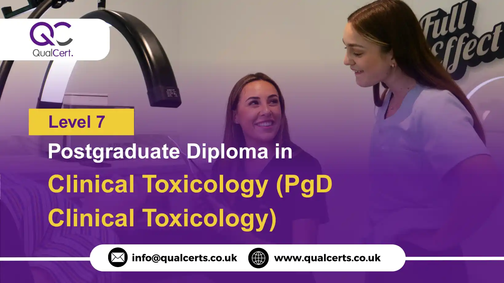QualCert Level 7 Postgraduate Diploma in Clinical Toxicology (PgD Clinical Toxicology)