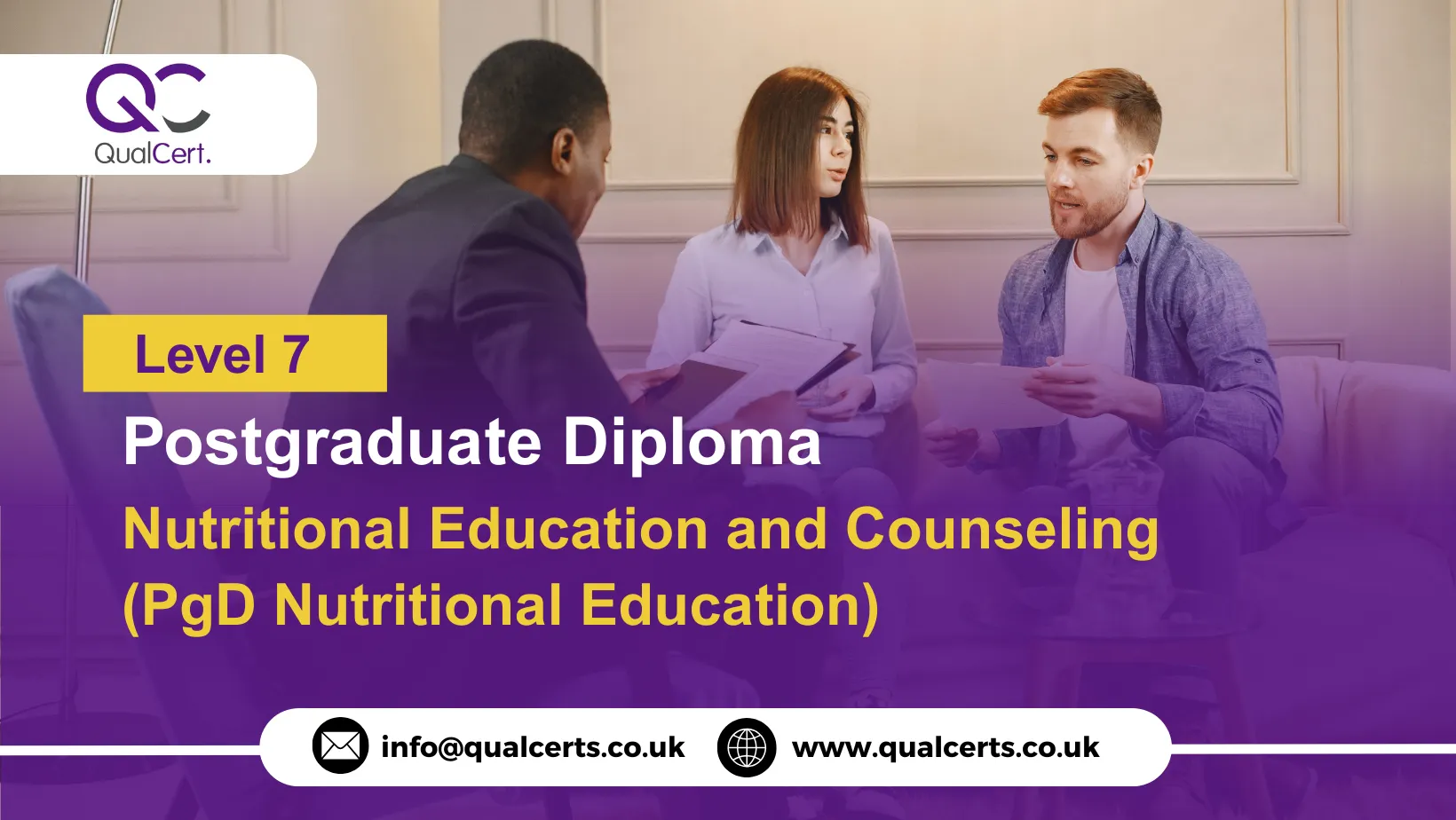 QualCert Level 7 Postgraduate Diploma in Nutritional Education and Counseling (PgD Nutritional Education)