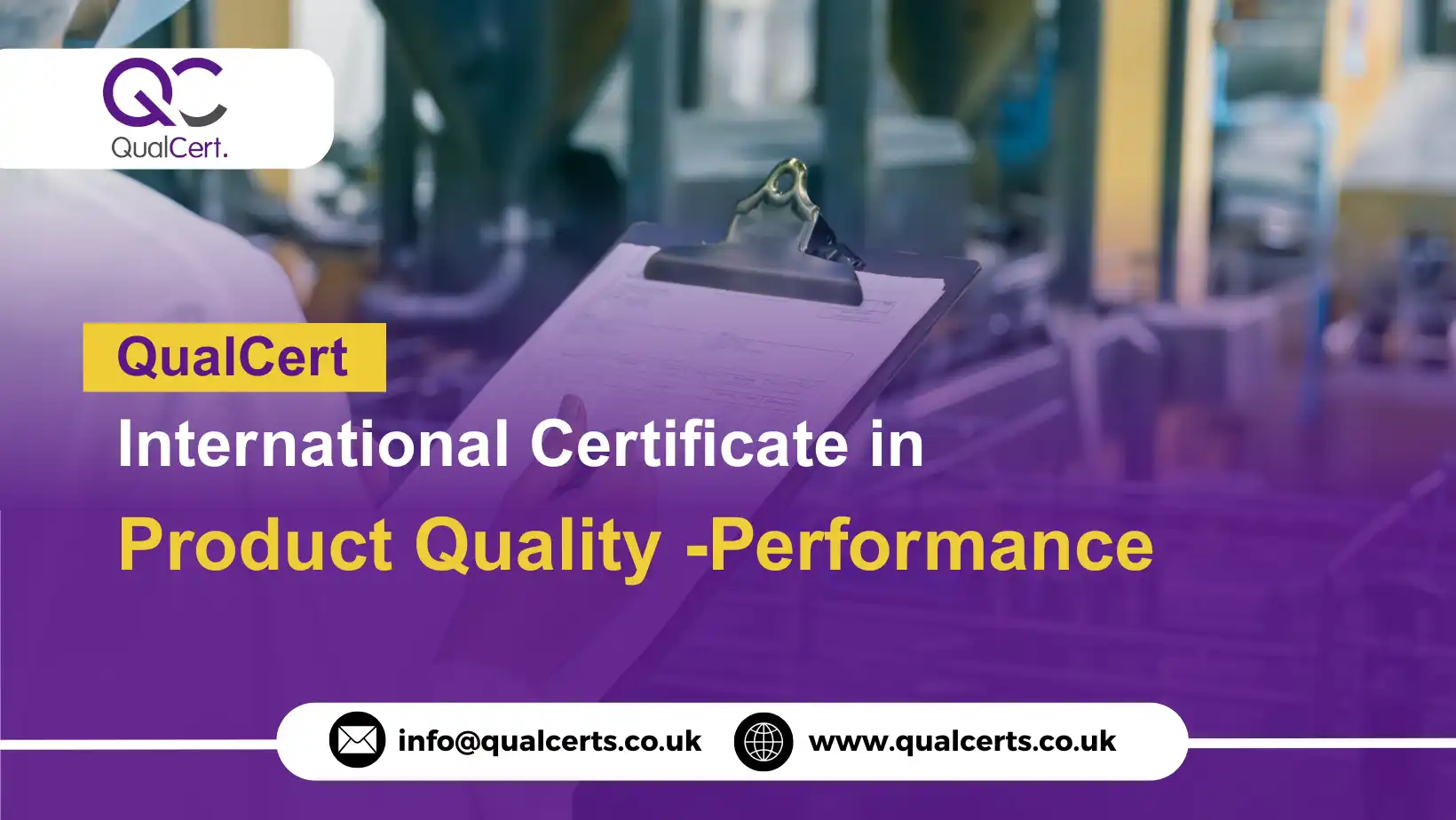 QualCert International Certificate in Product Quality -Performance